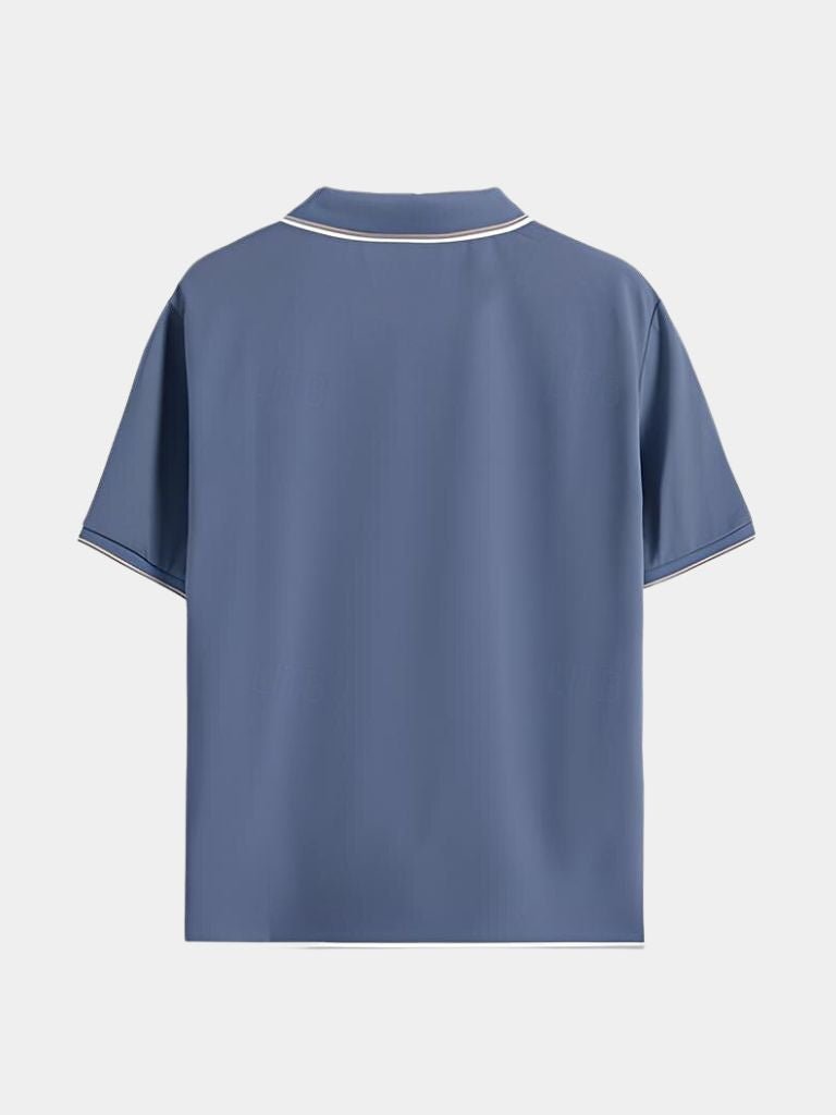 Timeless Black V-Neck Polo - Rowan