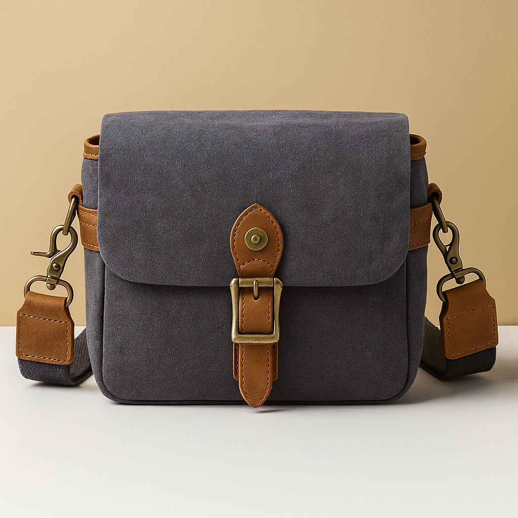 Vintage canvas DSLR camera bag with padded dividers | Ryder