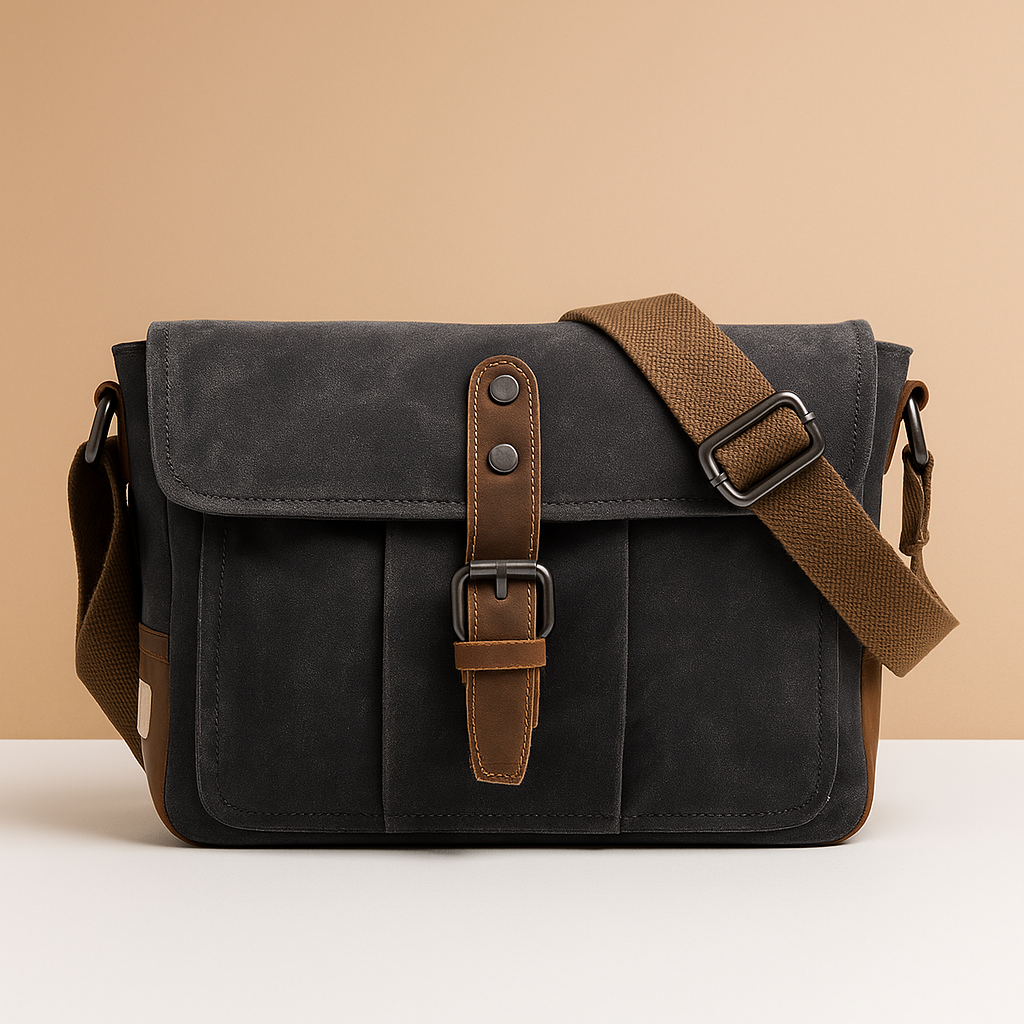 Vintage waterproof canvas messenger bag | Nathan