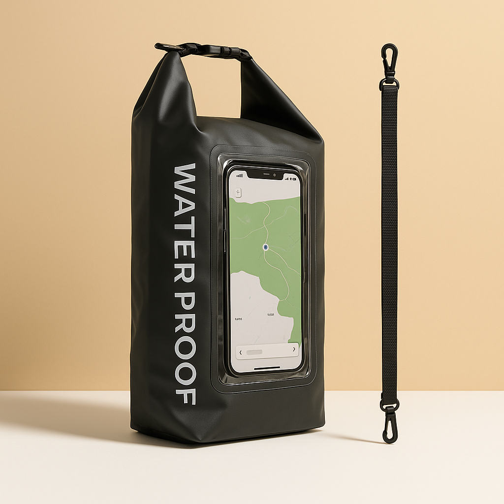 Waterproof floating phone bag with roll-top | River