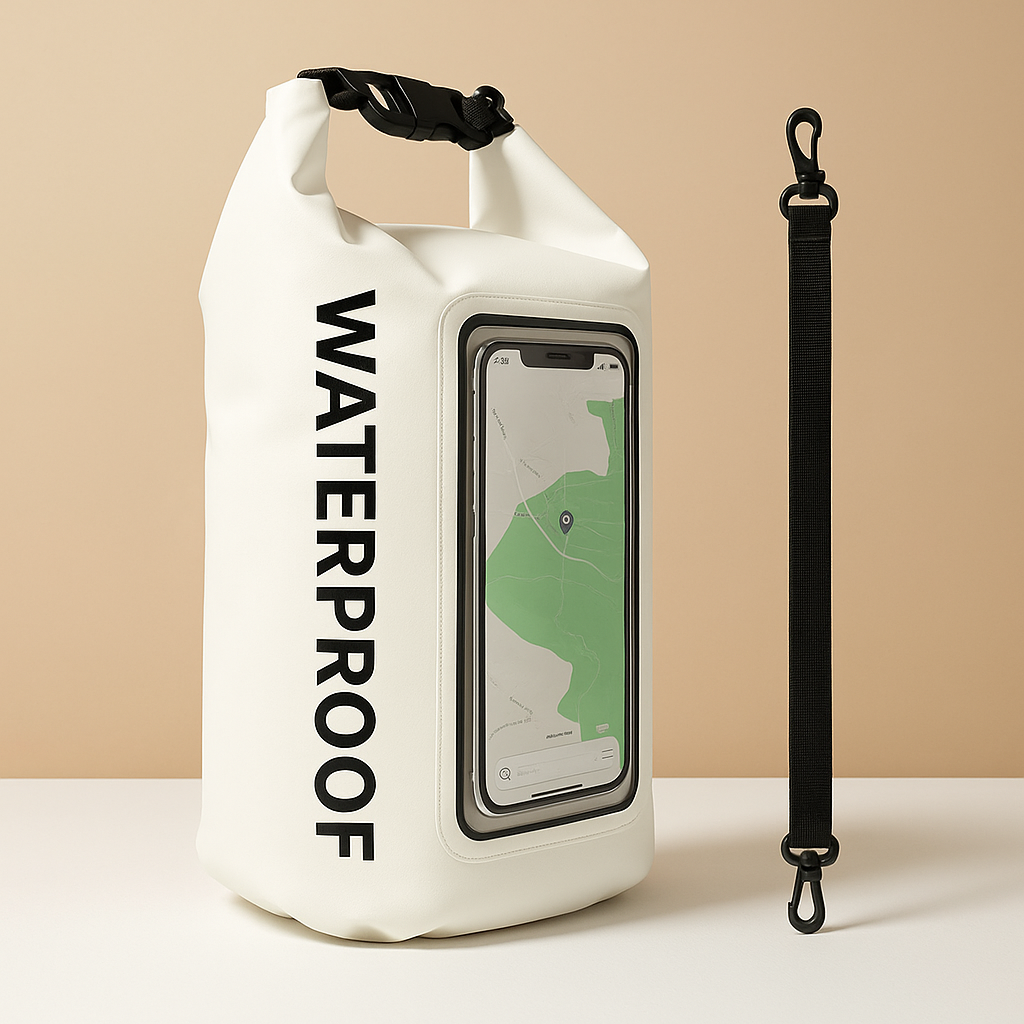 Waterproof floating phone bag with roll-top | River