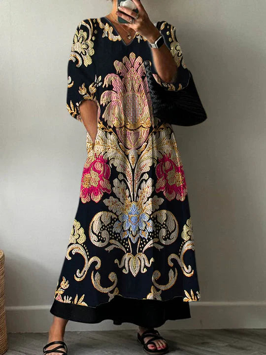 Clara™ | Elegant Print Dress