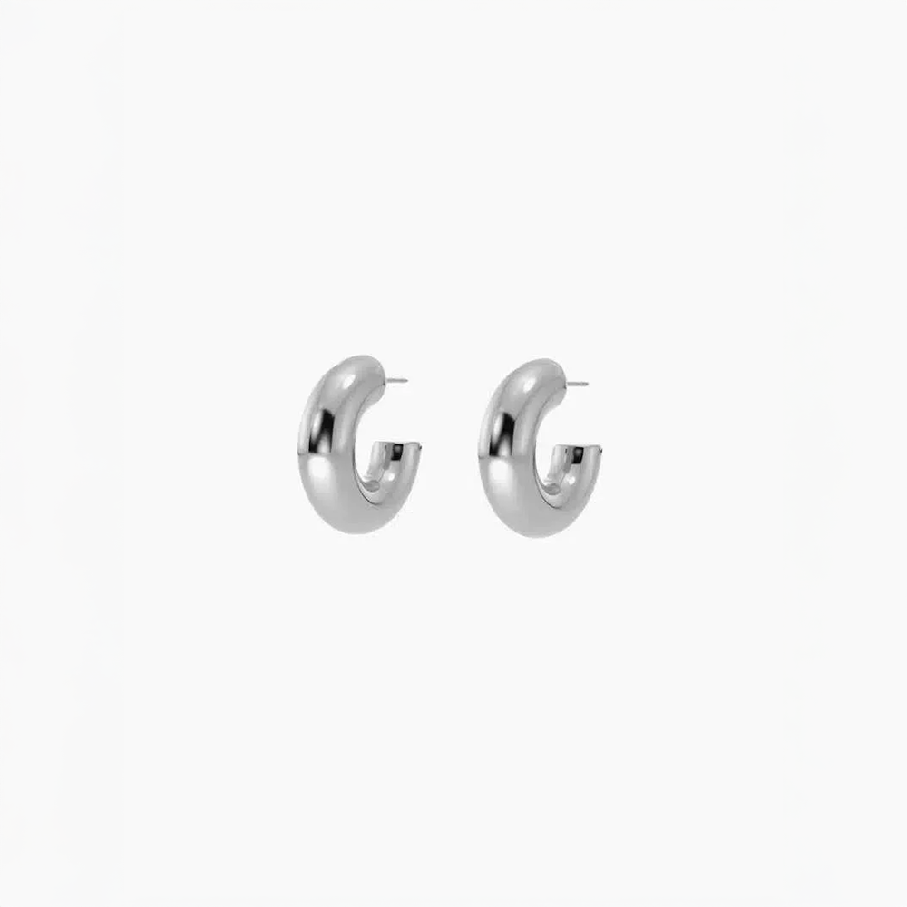 Améria | Thick Hoop Earrings in Modern Design