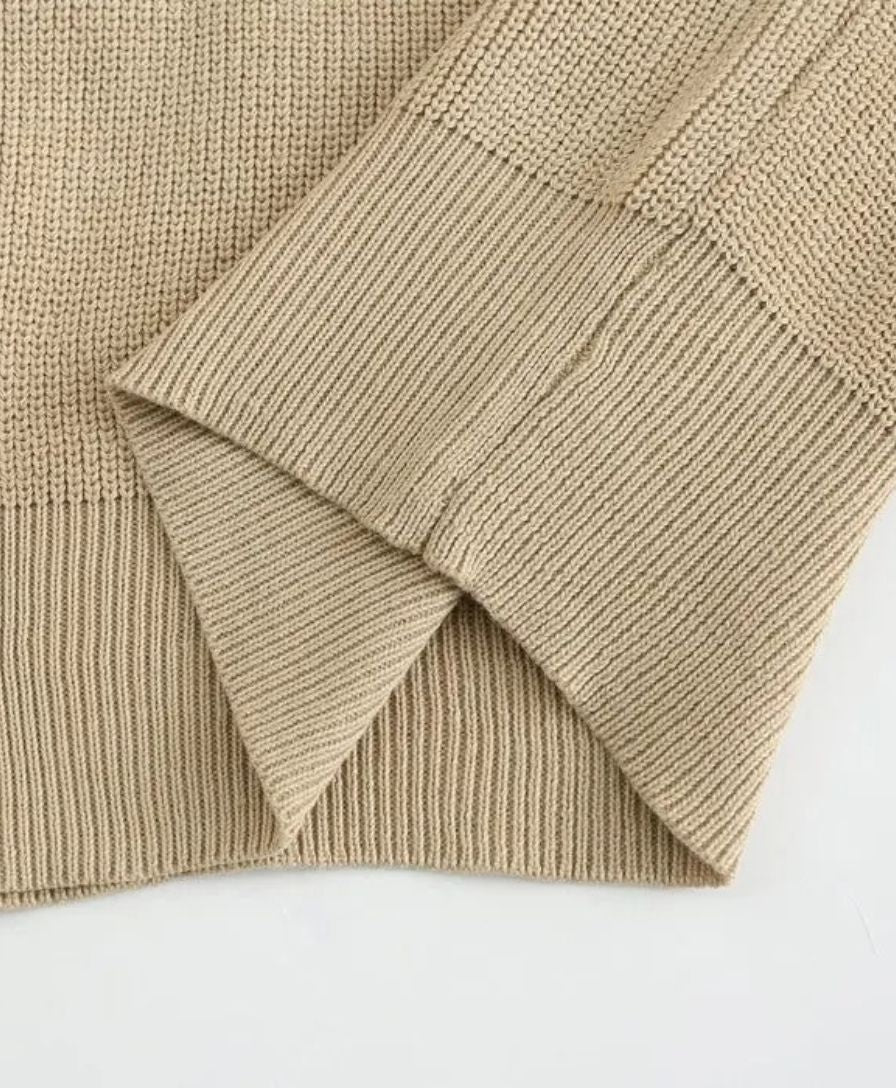 Essential Sweater with Zipped Polo - Rowan