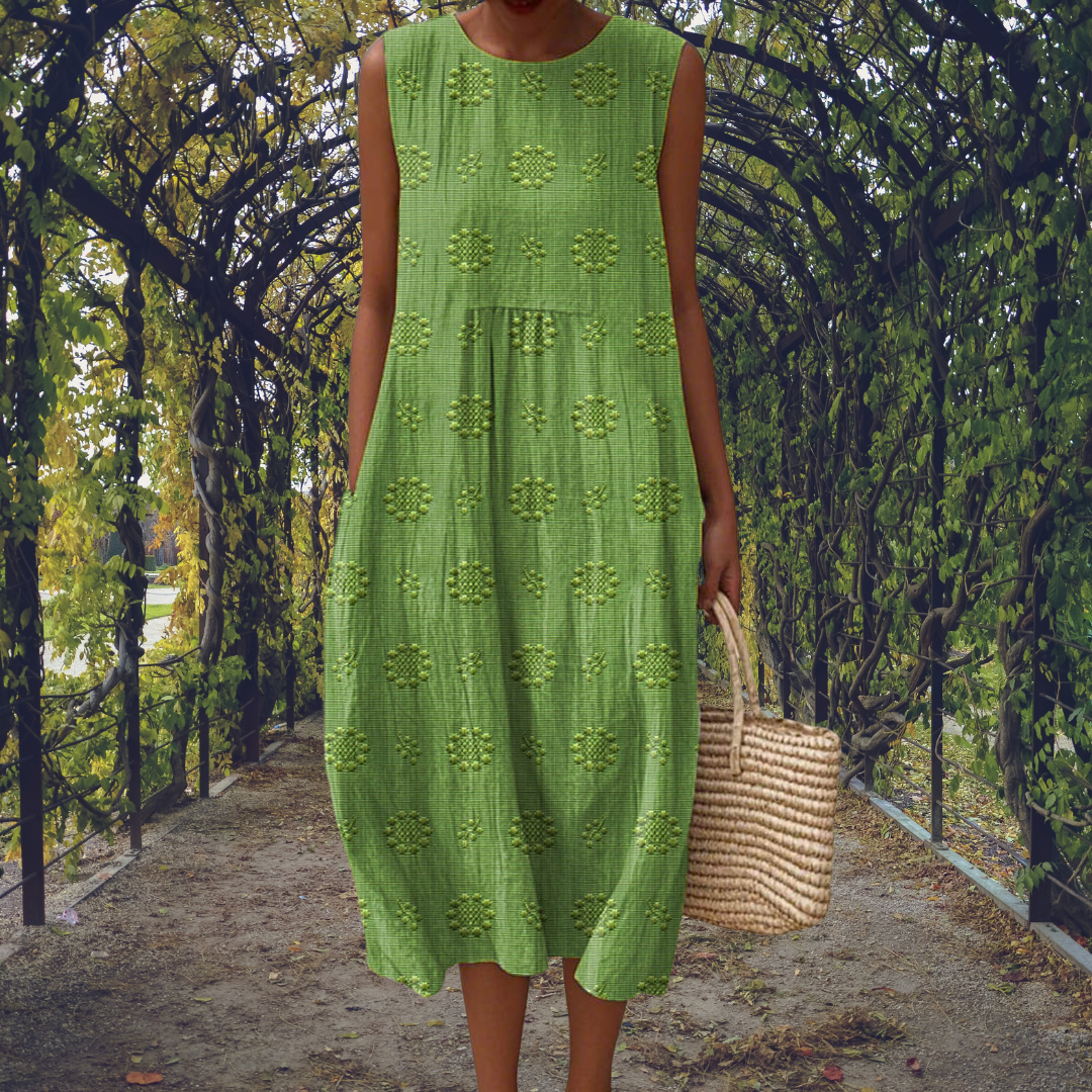 Helen – Elegant sleeveless dress with pockets