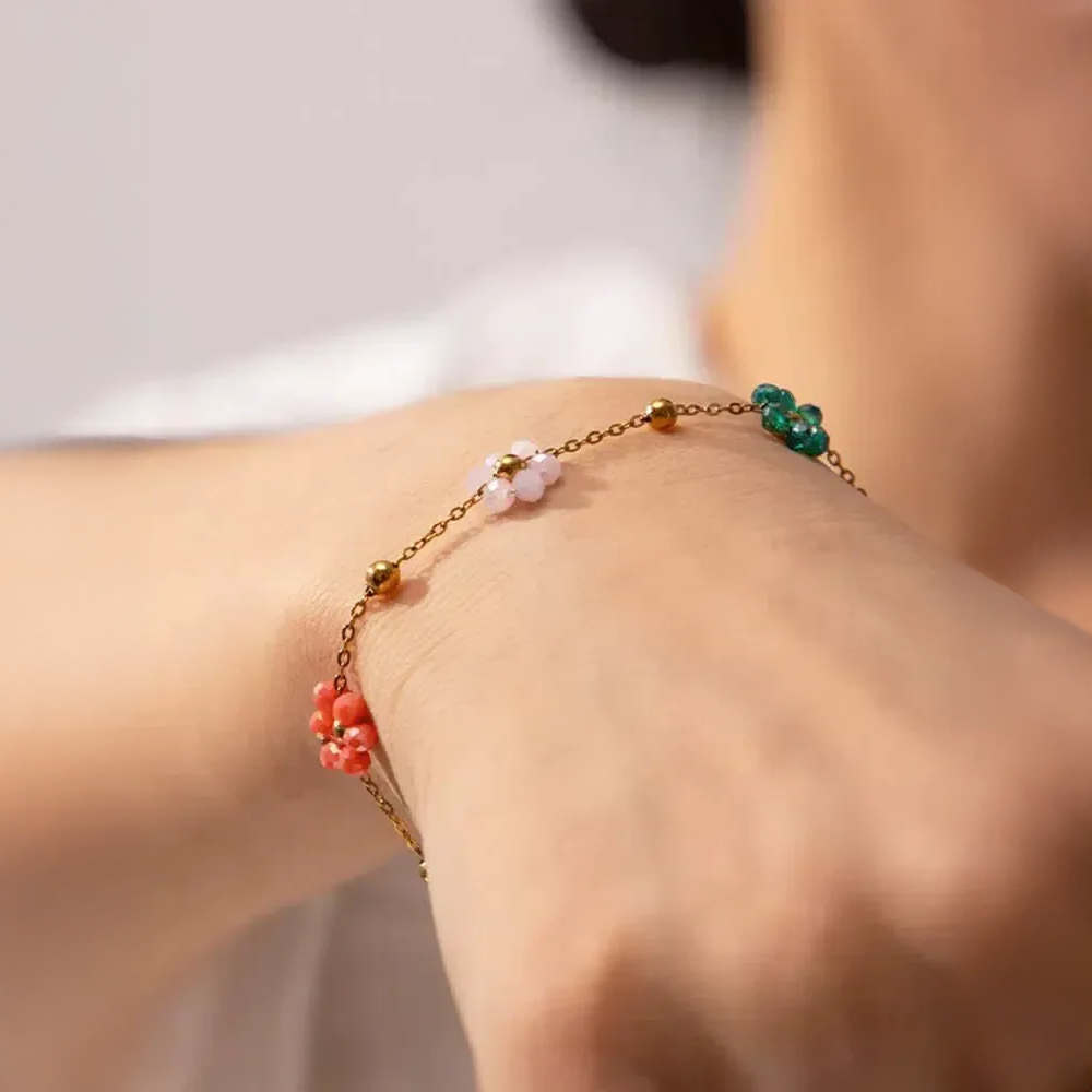 Floréna | Bracelet with Handcrafted Flower Charms