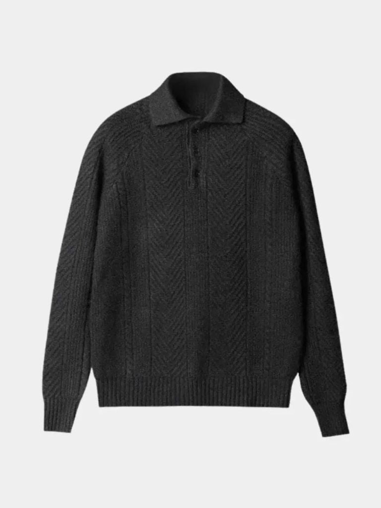 Long Sleeve Polo Sweater - Rowan