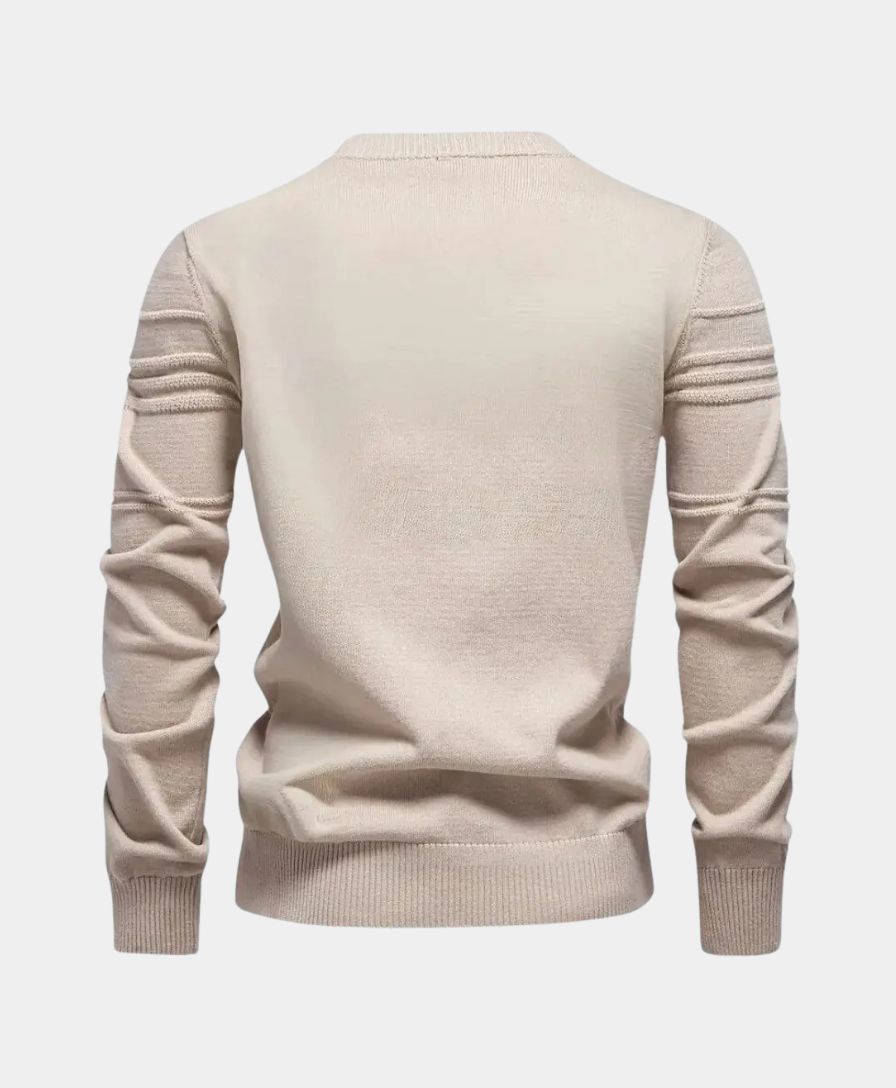 Knitted Striped Cotton Sweater - Rowan