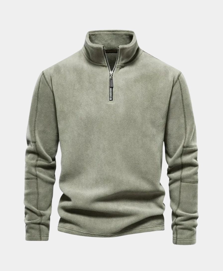 High Neck Zip Sweater Alpine - Rowan