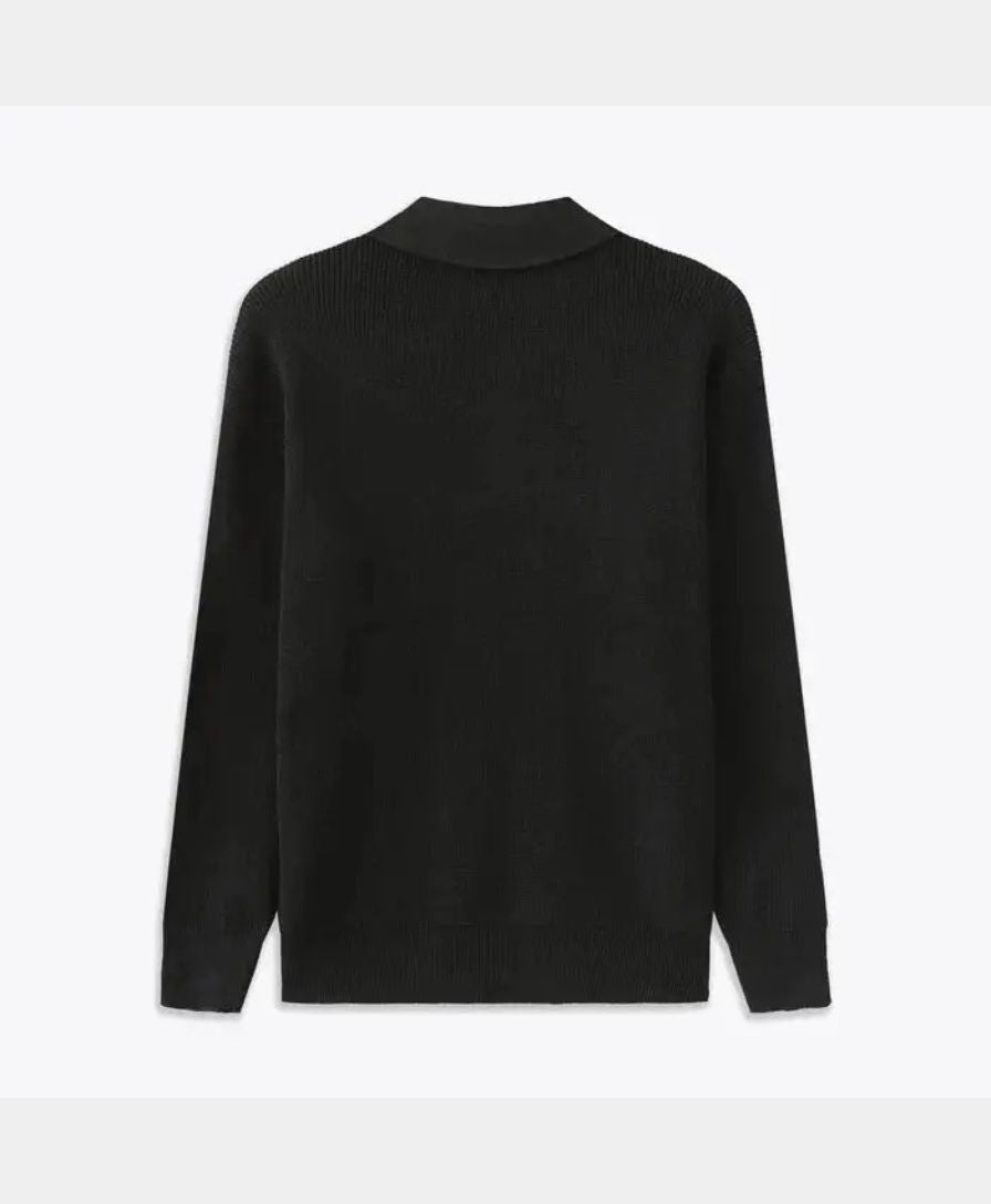 Essential Sweater with Zipped Polo - Rowan