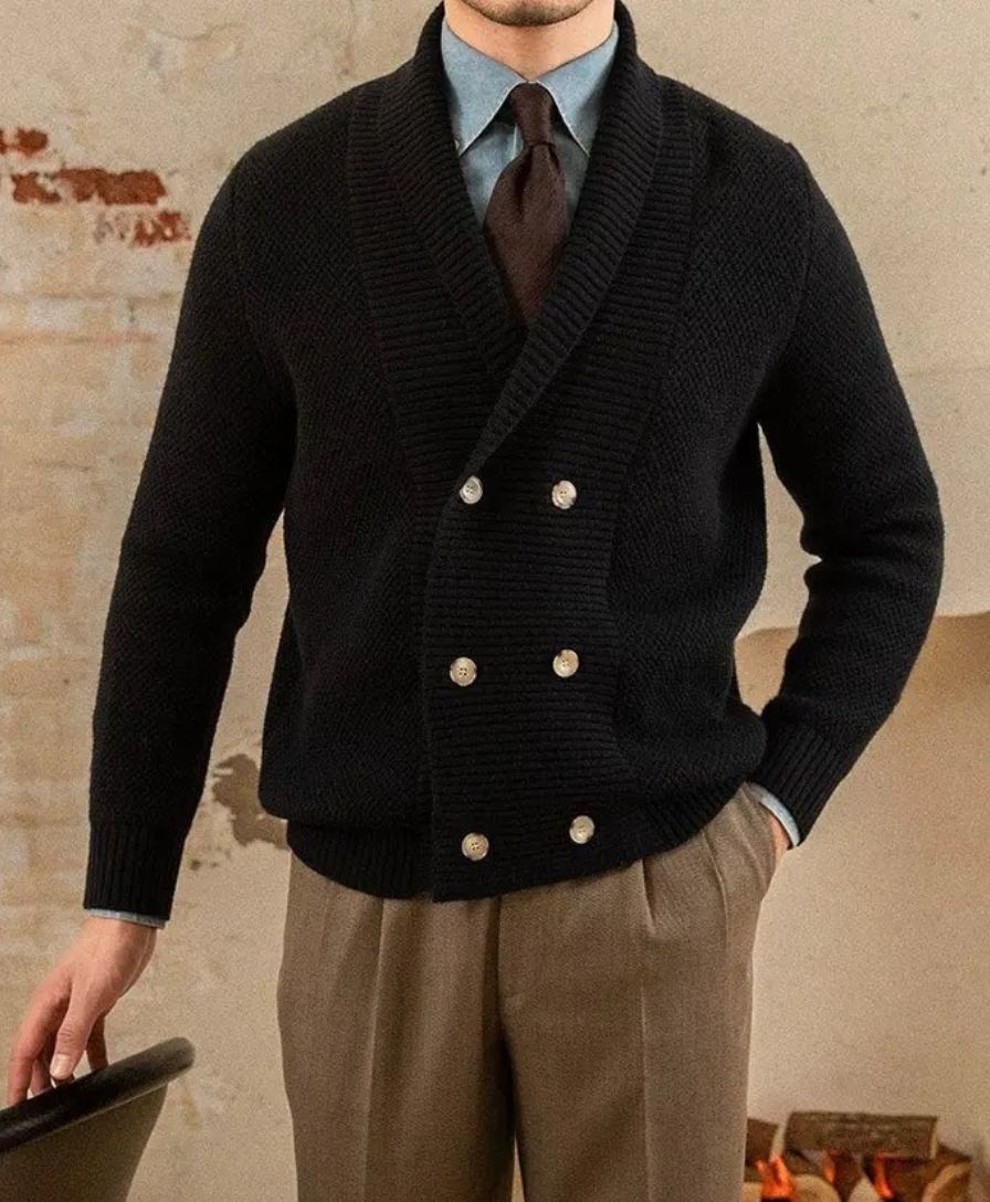 Elegant British Knitted Cardigan - Rowan