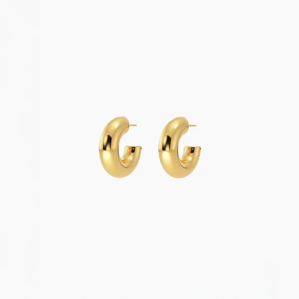 Améria | Thick Hoop Earrings in Modern Design