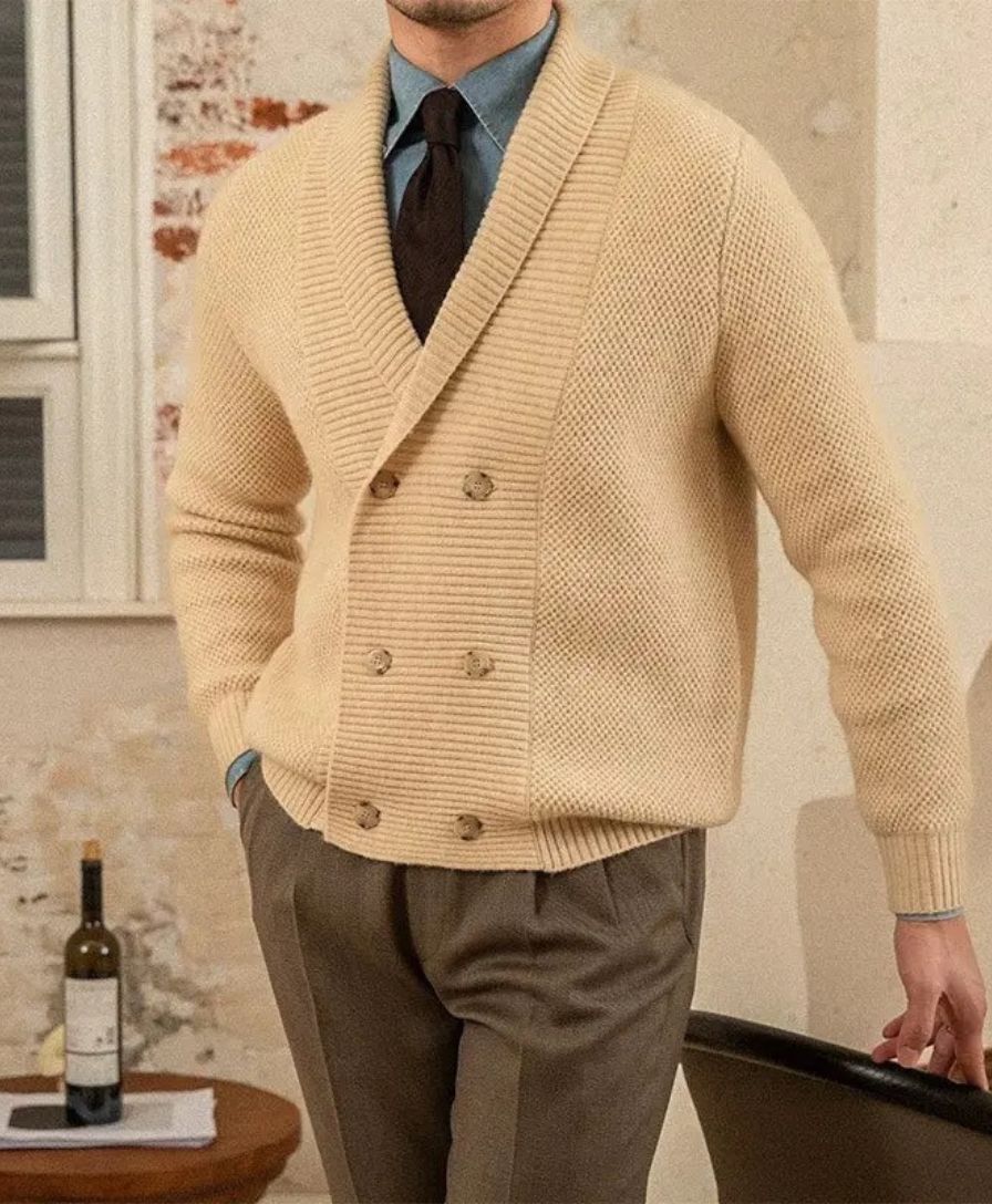 Elegant British Knitted Cardigan - Rowan