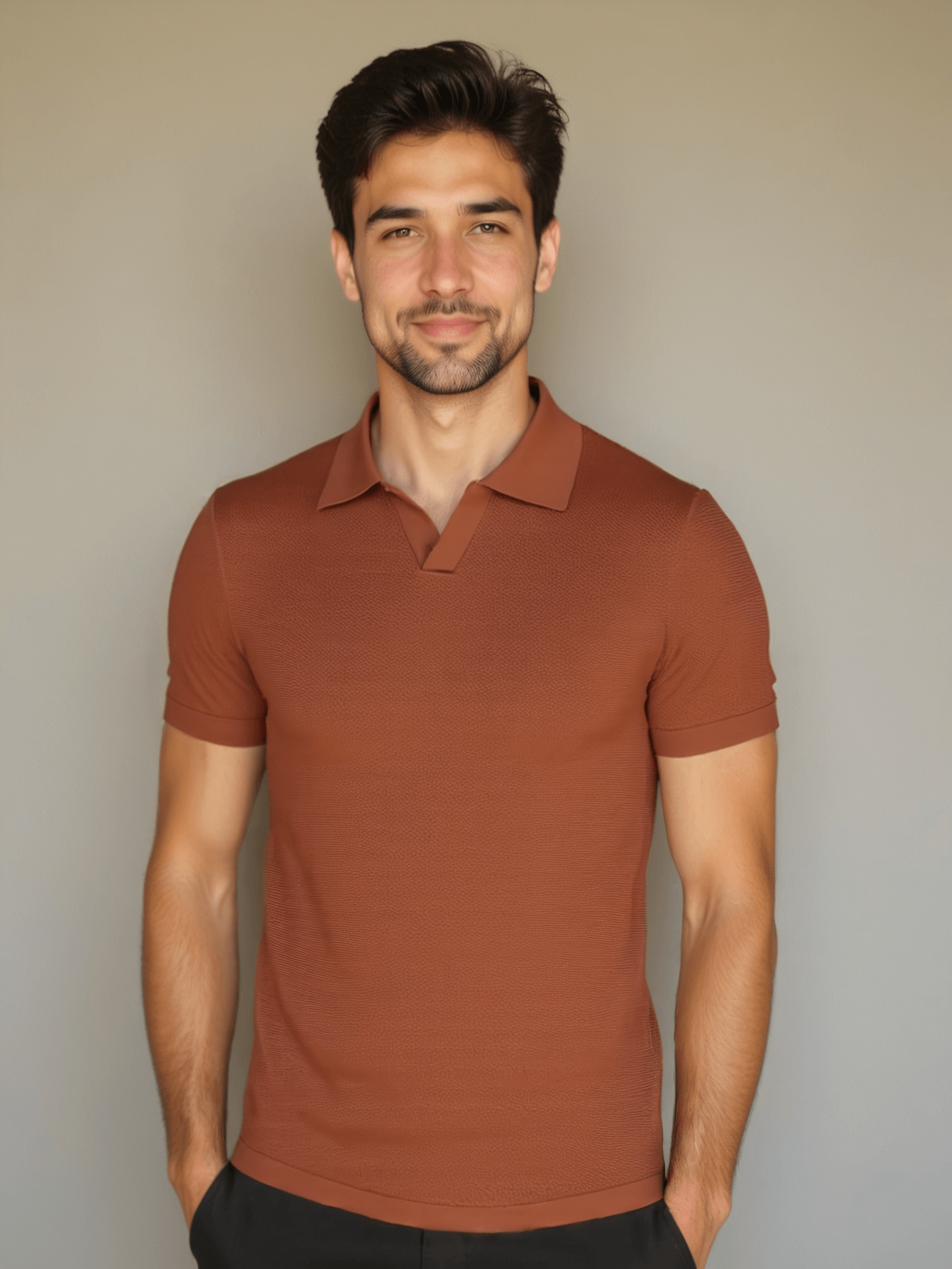 Short Sleeve Polo Without Buttons Daily - Rowan