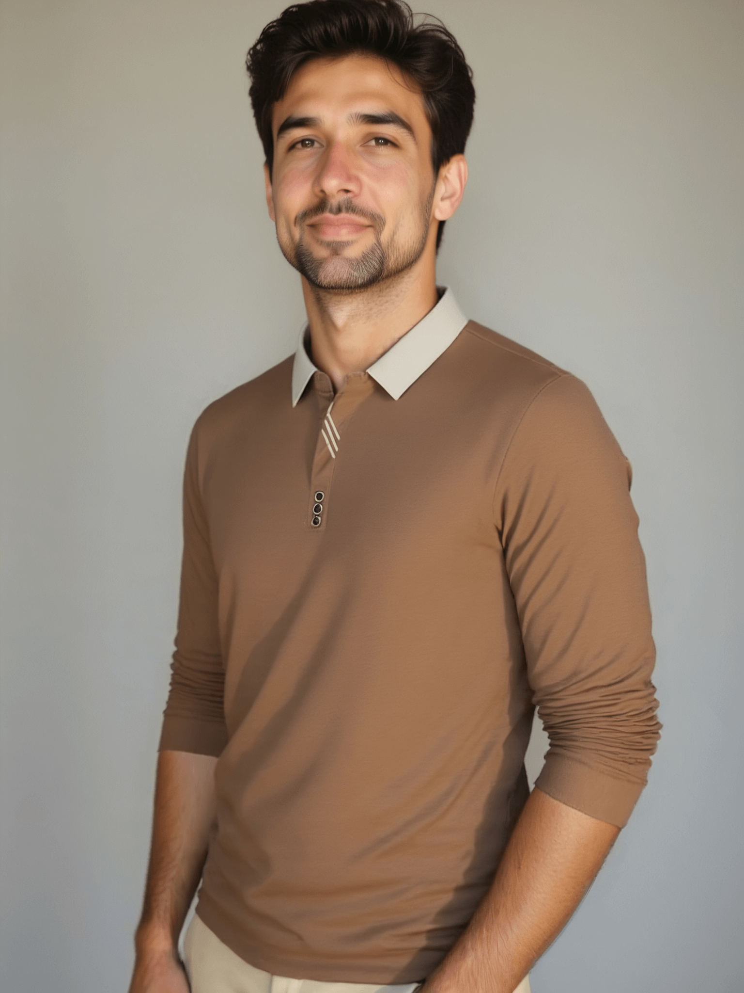 Elegant Long Sleeve Polo - Rowan