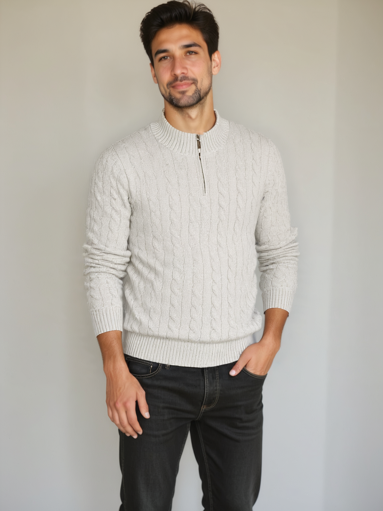 Essential Zip Collar Sweater - Rowan