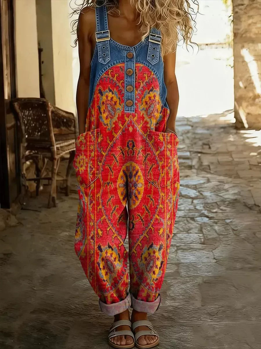 Rocio™ - Casual denim jumpsuit with adjustable buckle