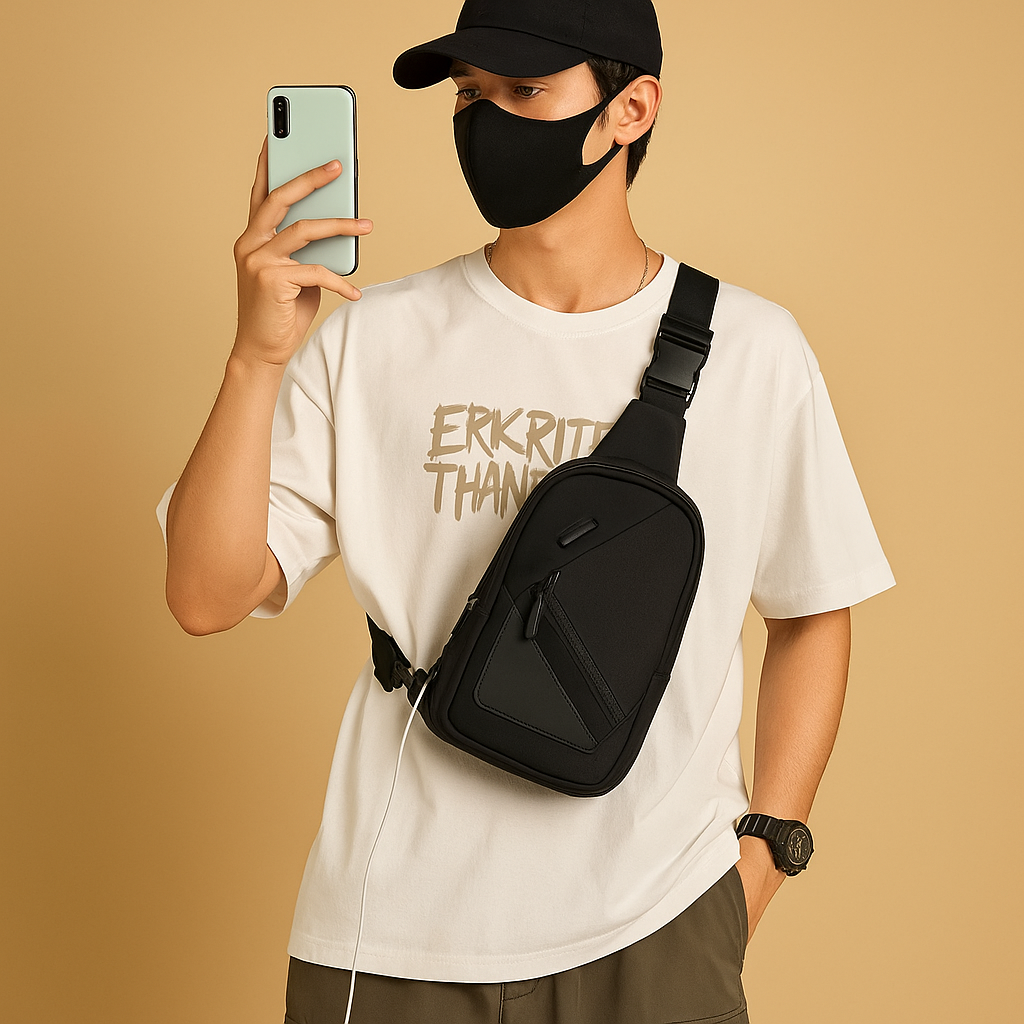 Anti-theft charging chest bag | Noah
