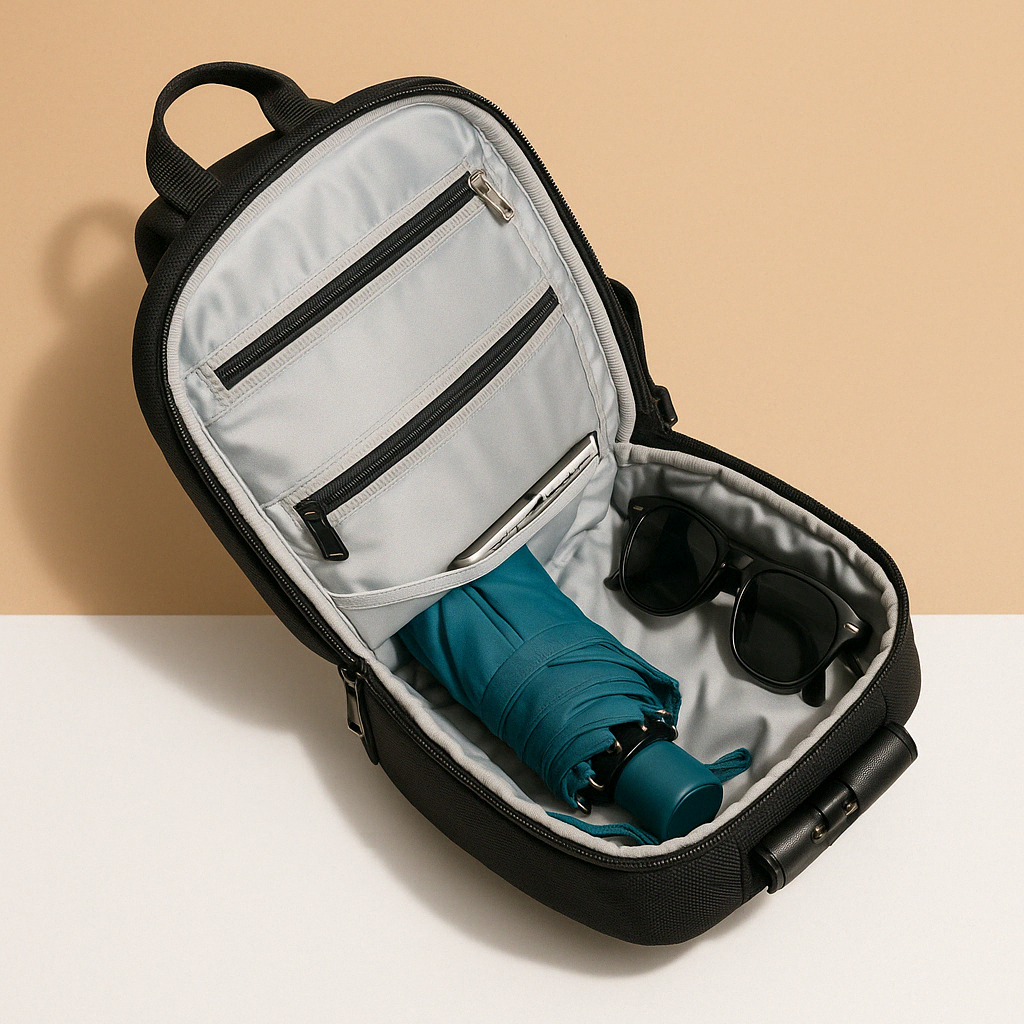Anti-theft crossbody charging bag with RFID protection | Elodie