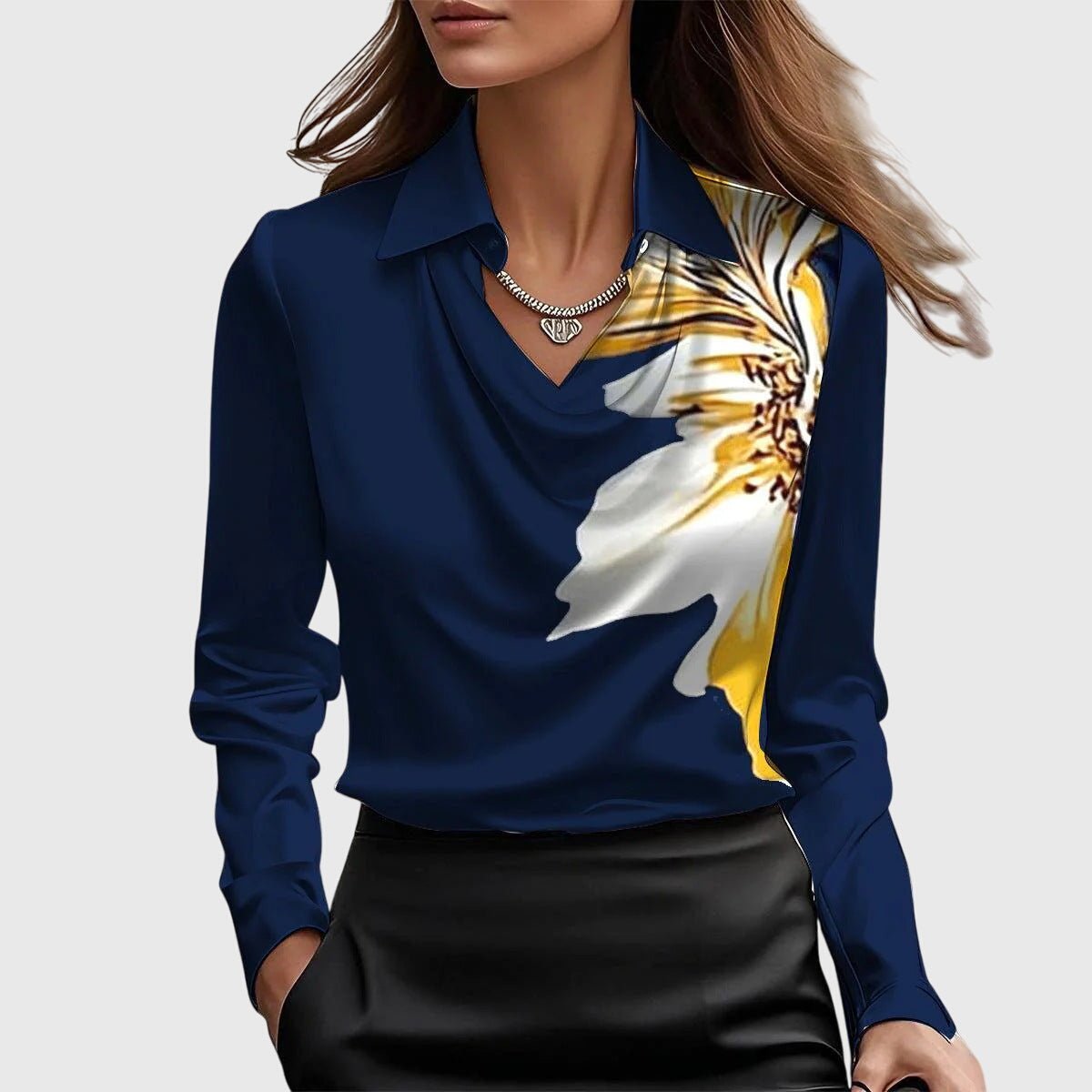 ARIANE - LUXURIOUS SATIN BLOUSE