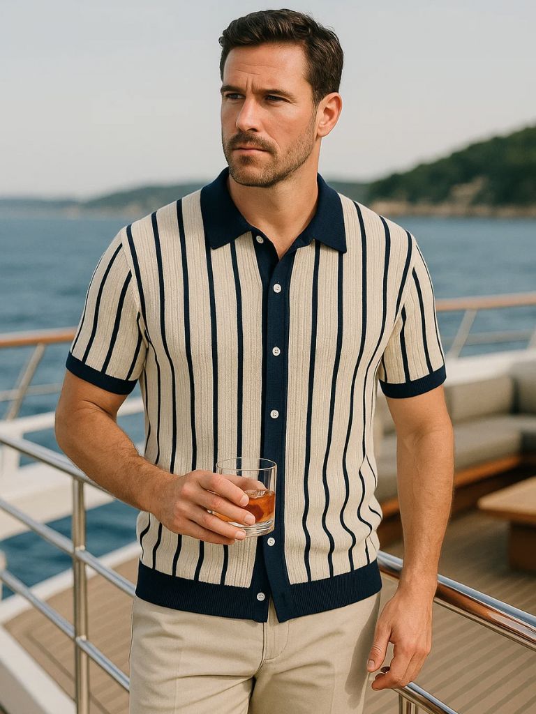 Atlantic Frame Knit Polo – Rowan