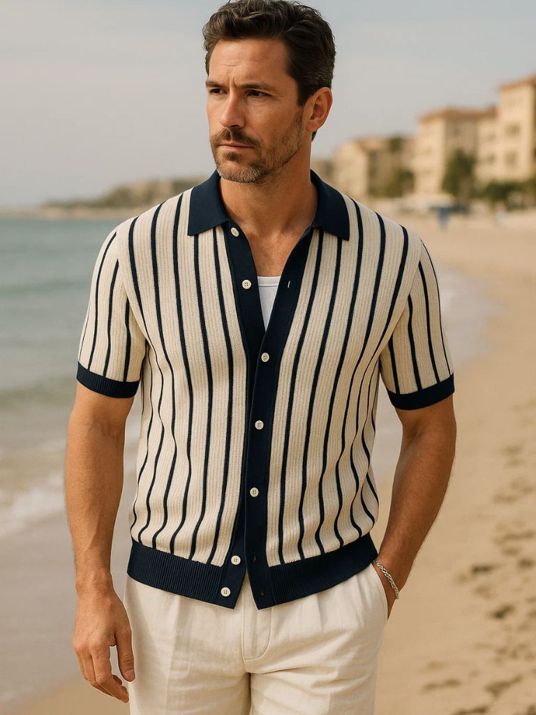 Atlantic Frame Knit Polo – Rowan