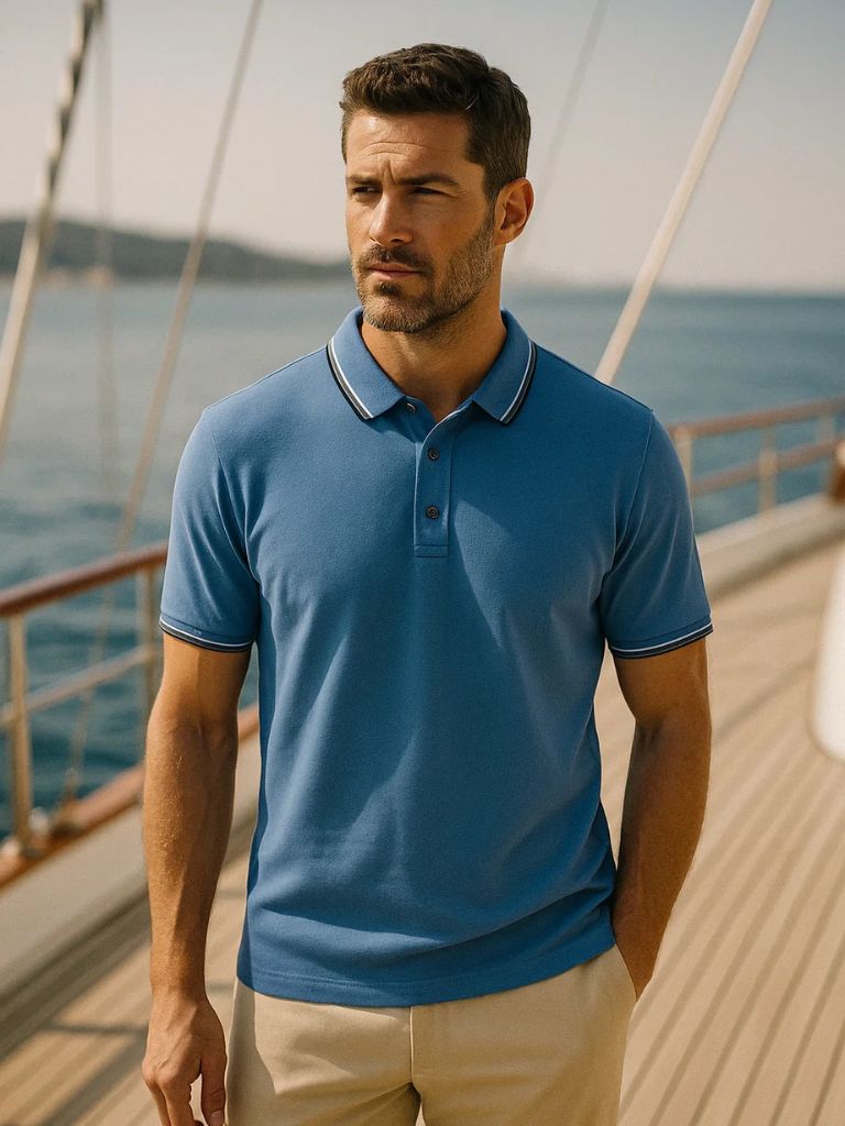 Classic Azure Polo – Rowan