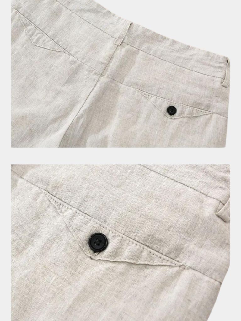 Horizon Blue Linen Shorts - Rowan