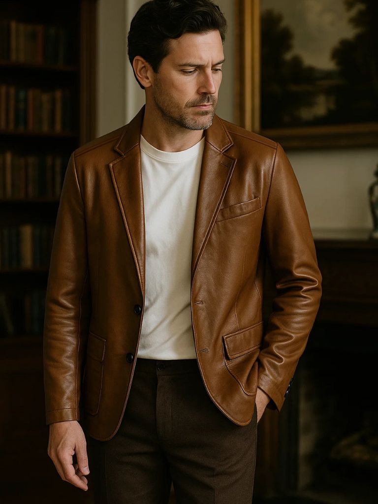 Rowan Bold Caramel Leather Jacket