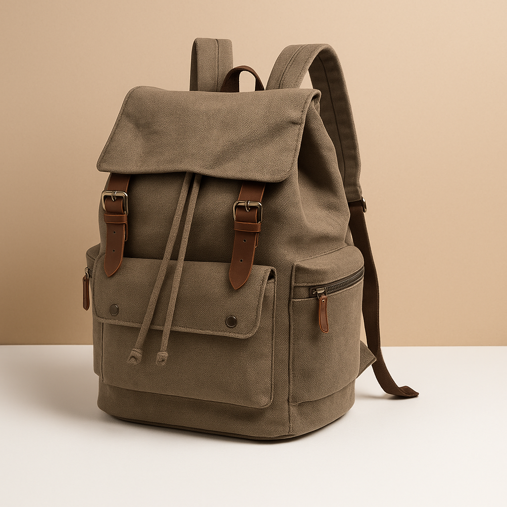 Canvas travel backpack with laptop sleeve | Lucas