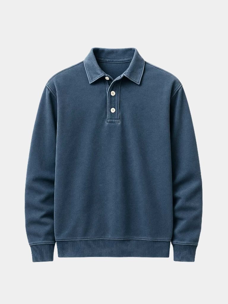 Canyon Mist Long Sleeve Polo – Rowan