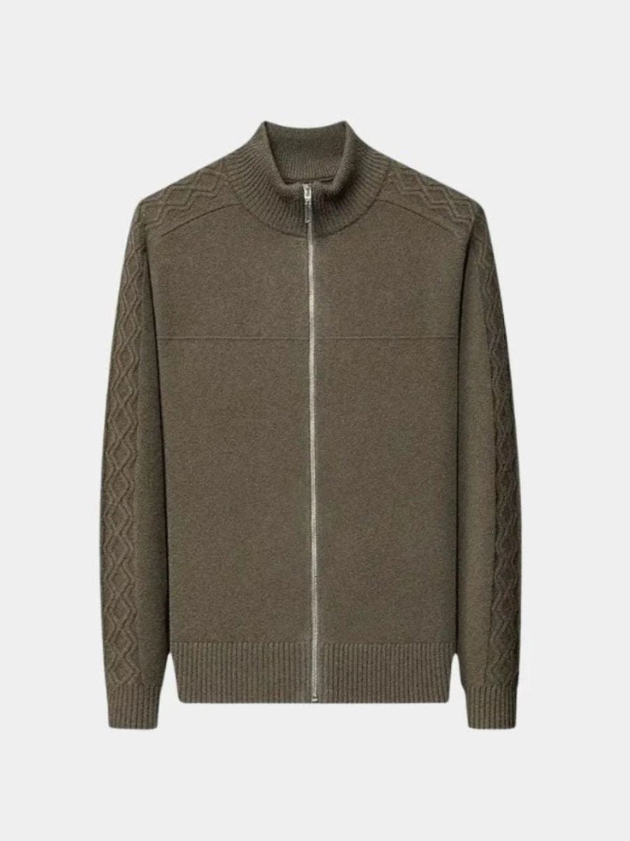 Rowan Roll Neck Cashmere Zip Pullover