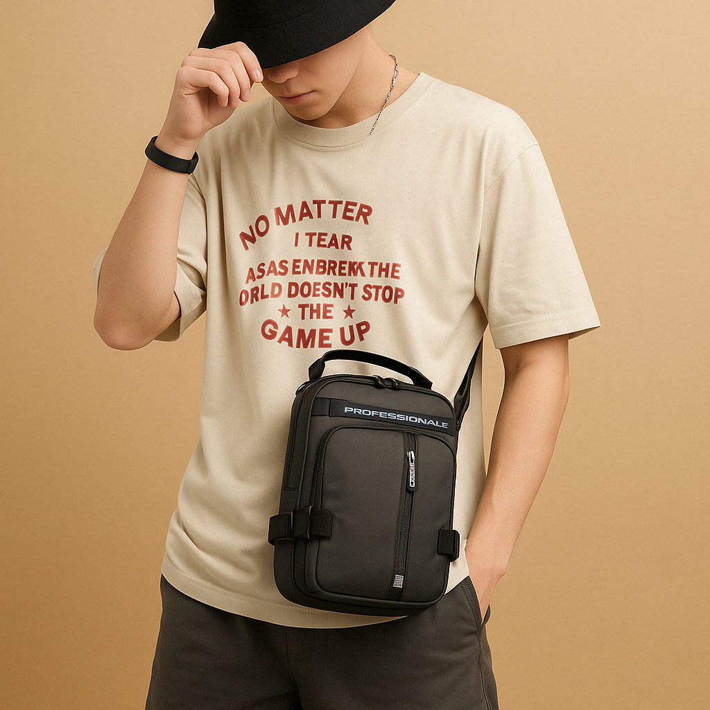Casual anti-theft crossbody bag with hidden zippers | Damon