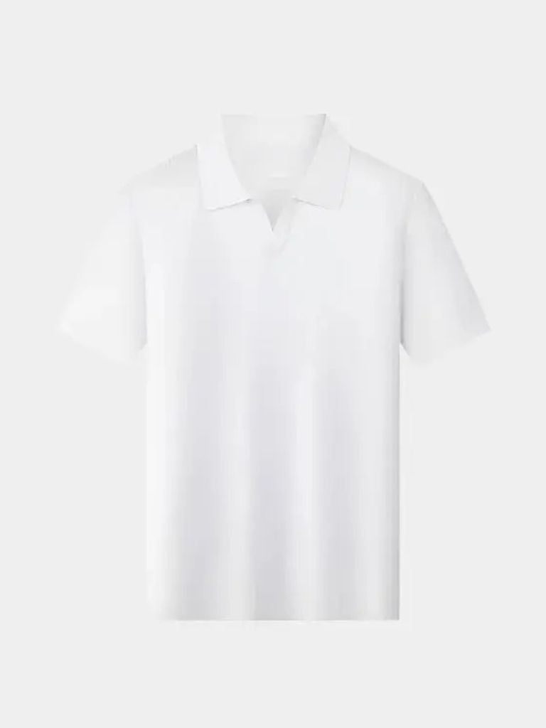 Casual Buttonless Knit Polo Shirt - Rowan