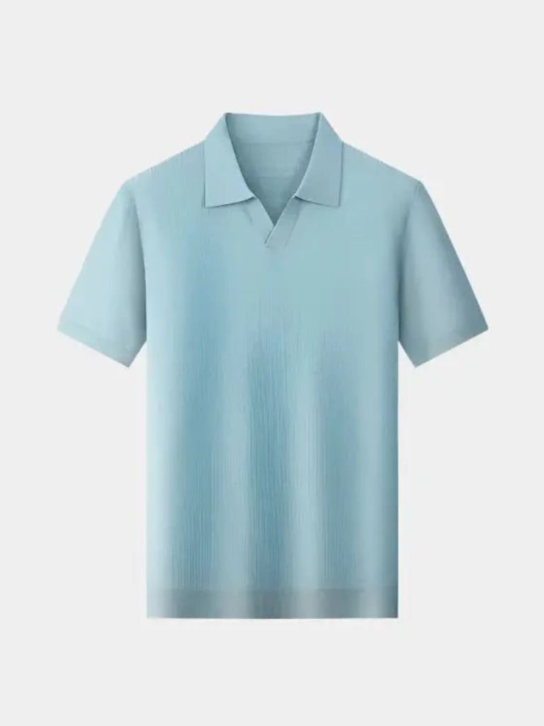 Casual Buttonless Knit Polo Shirt - Rowan