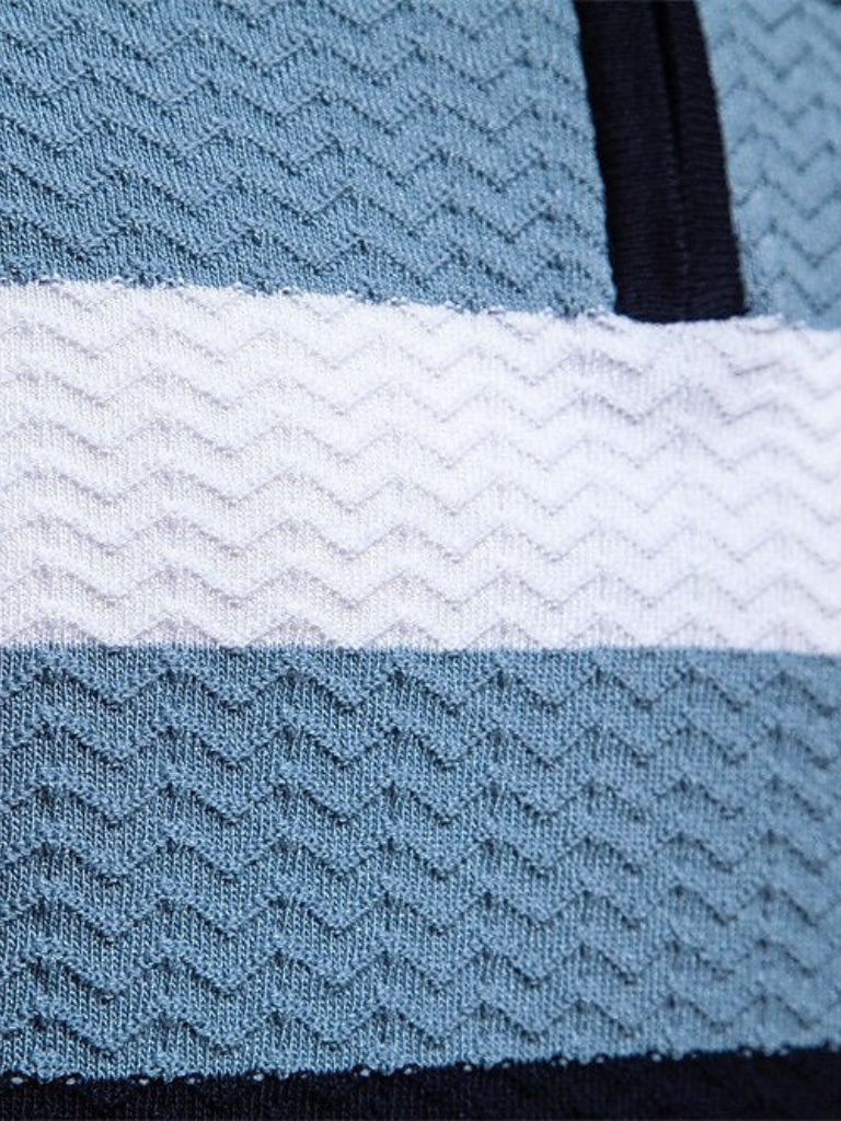 Classic Fitted Polo with Zip Collar and Short Sleeves - Rowan