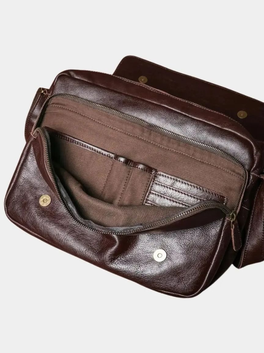 Rowan Timeless Leather Messenger Bag