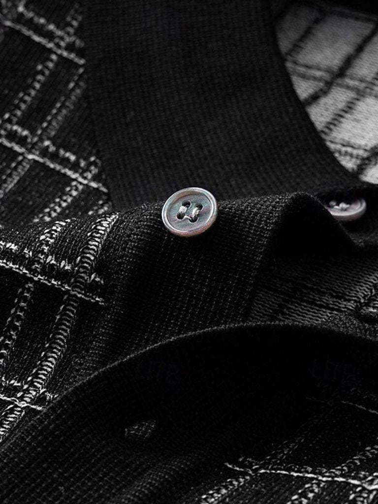 Classic Black Knit Polo - Rowan