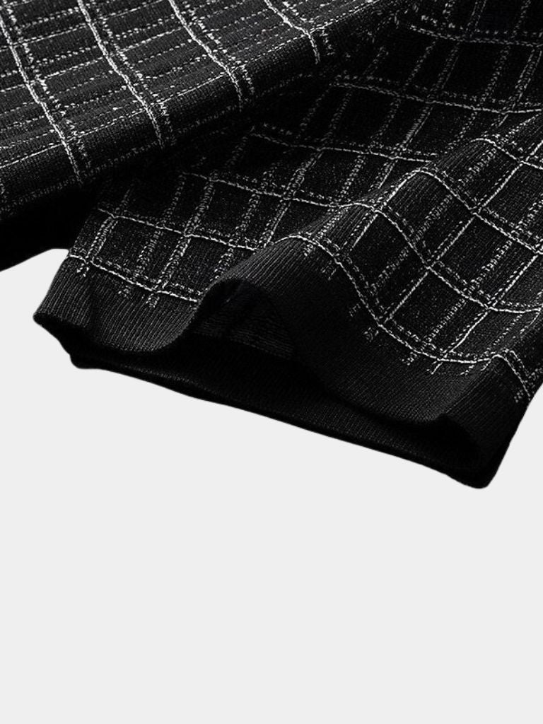 Classic Black Knit Polo - Rowan