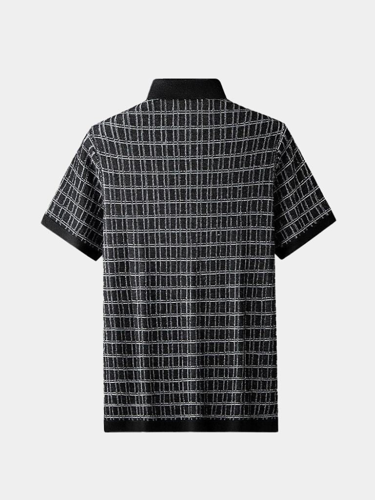 Classic Black Knit Polo - Rowan