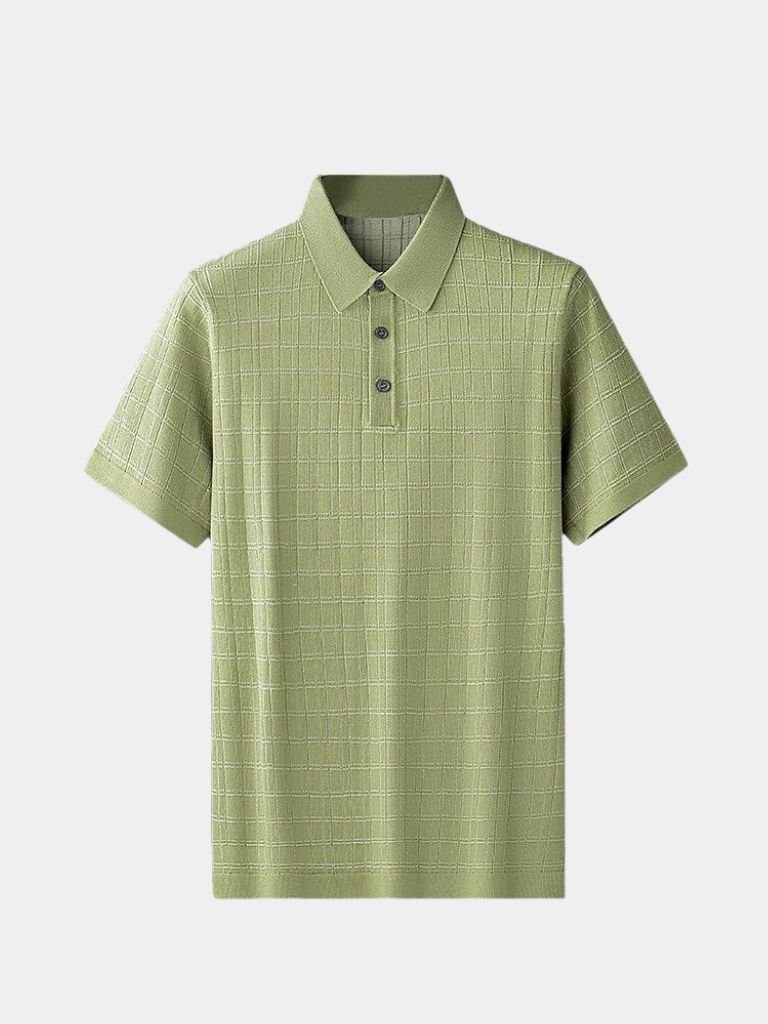 Classic Black Knit Polo - Rowan