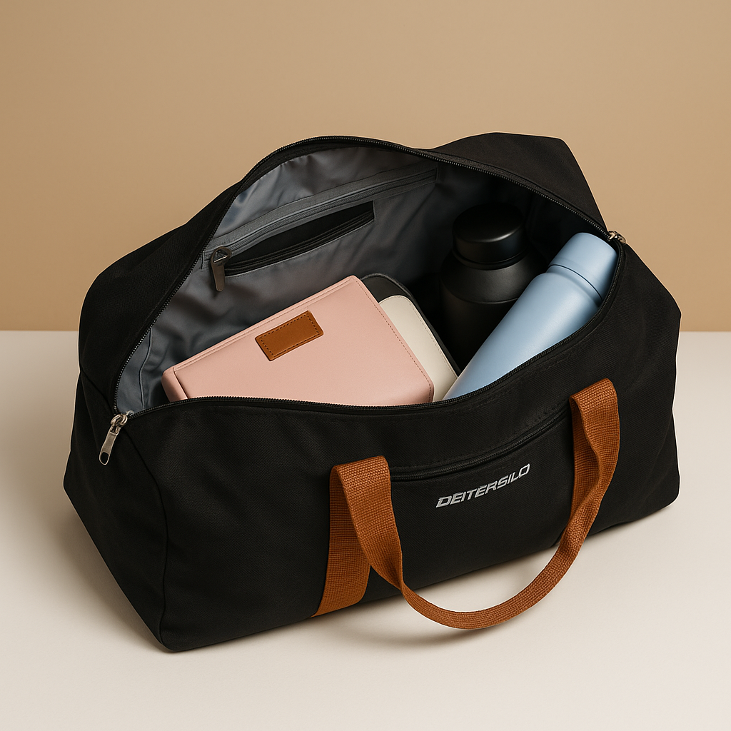 Water-resistant commuter duffle bag with shoe compartment | Isla