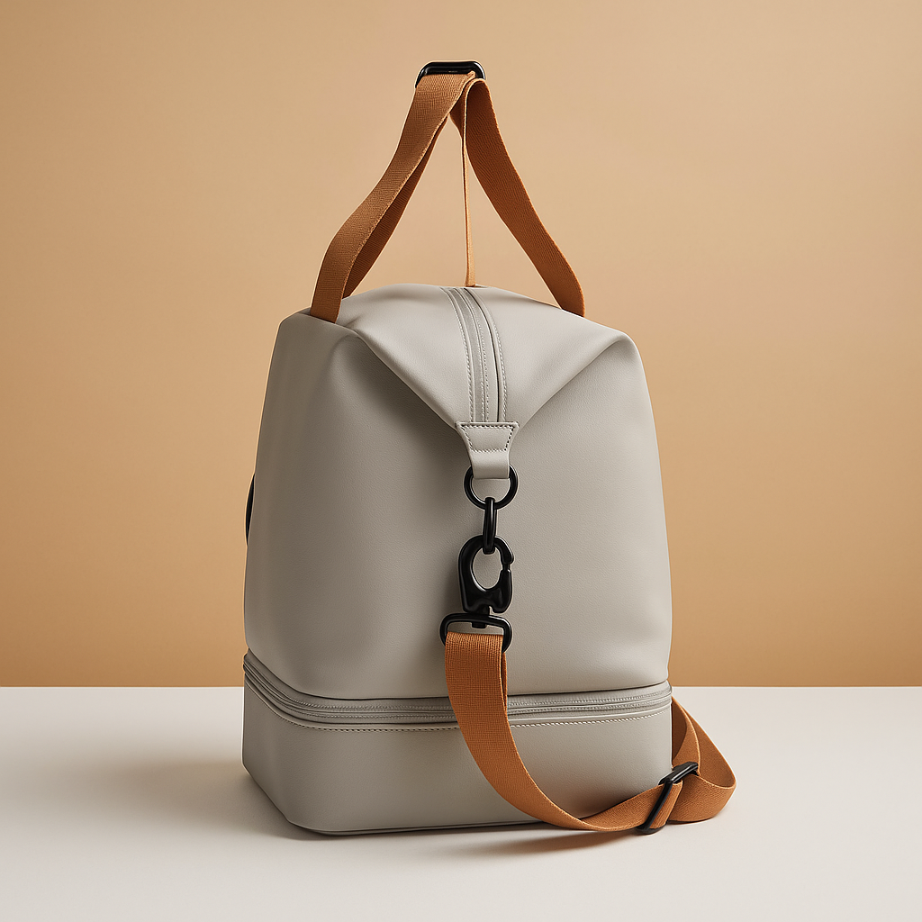 Water-resistant commuter duffle bag with shoe compartment | Isla