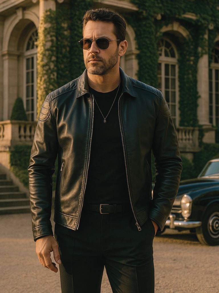 Rowan Crossed Leather Jacket