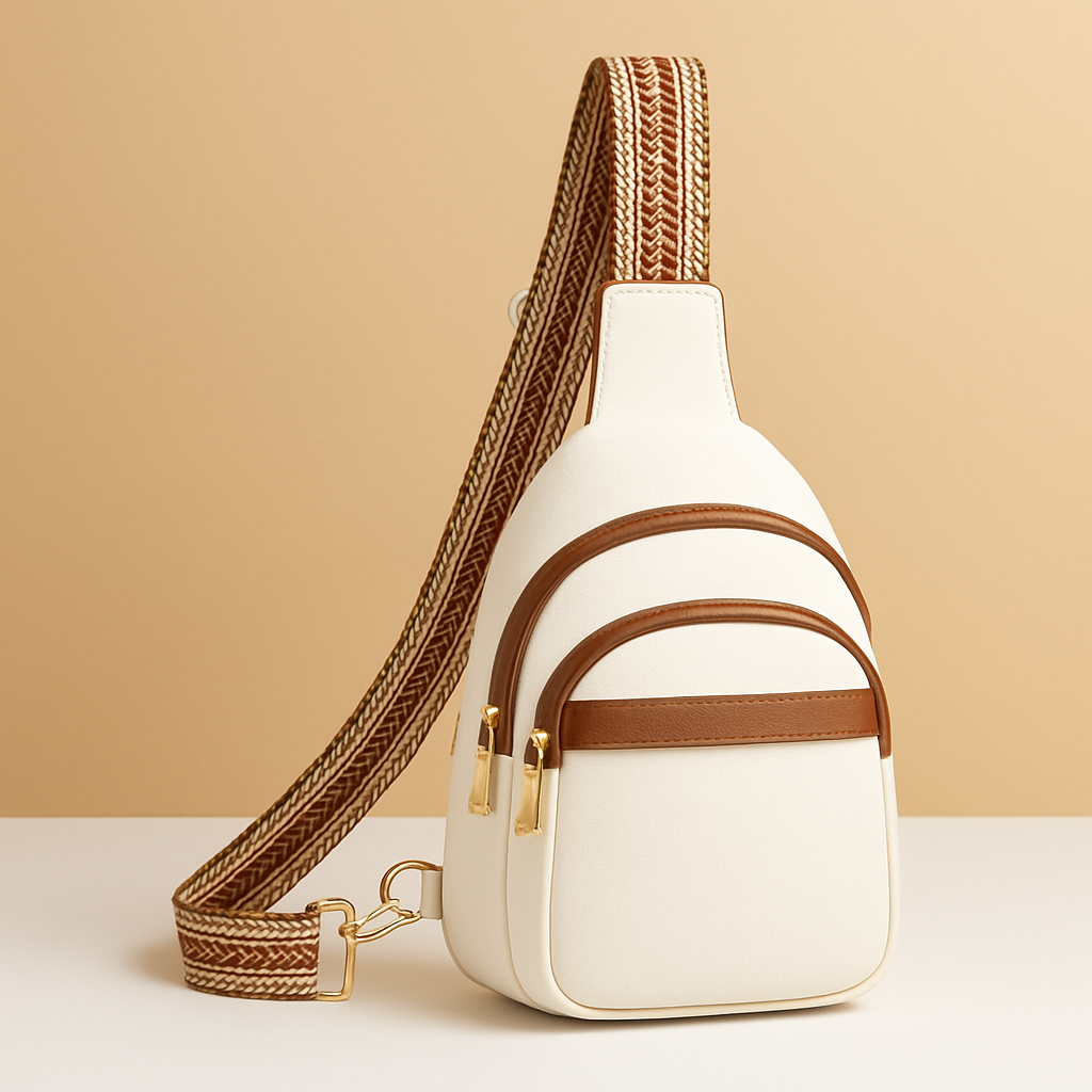 Faux leather crossbody sling bag with anti-theft pocket | Sophie