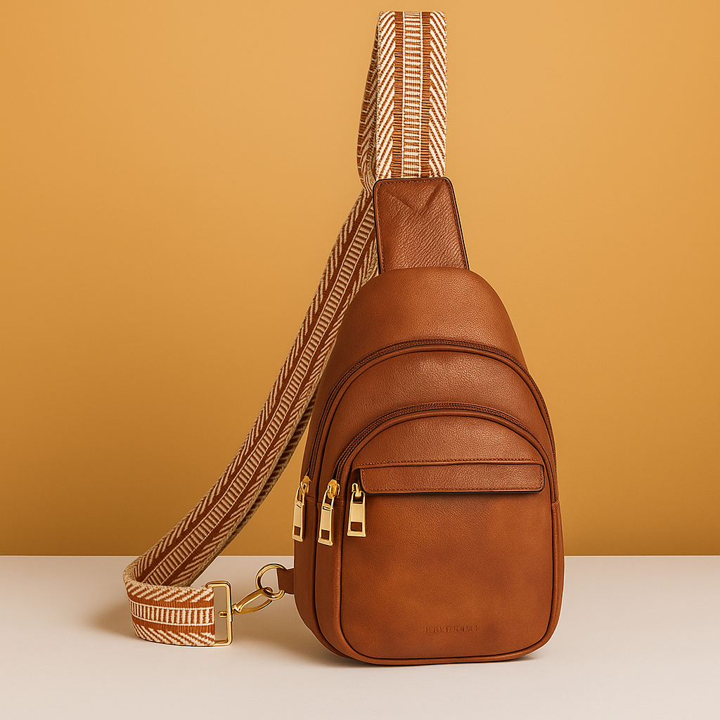 Faux leather crossbody sling bag with anti-theft pocket | Sophie