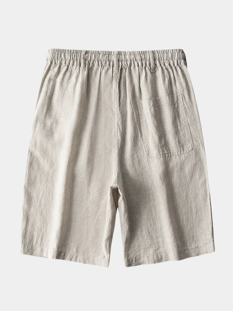 Gray Marine Linen Shorts - Rowan