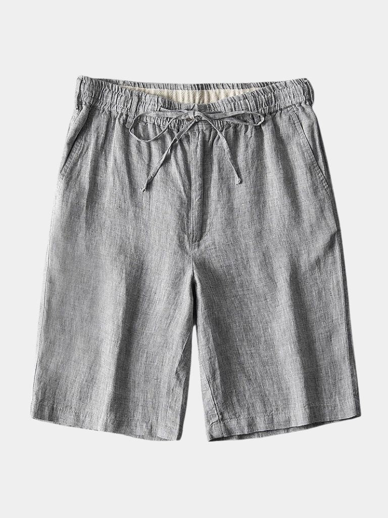 Gray Marine Linen Shorts - Rowan