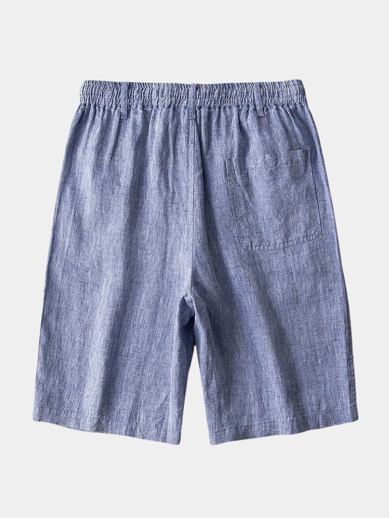 Gray Marine Linen Shorts - Rowan