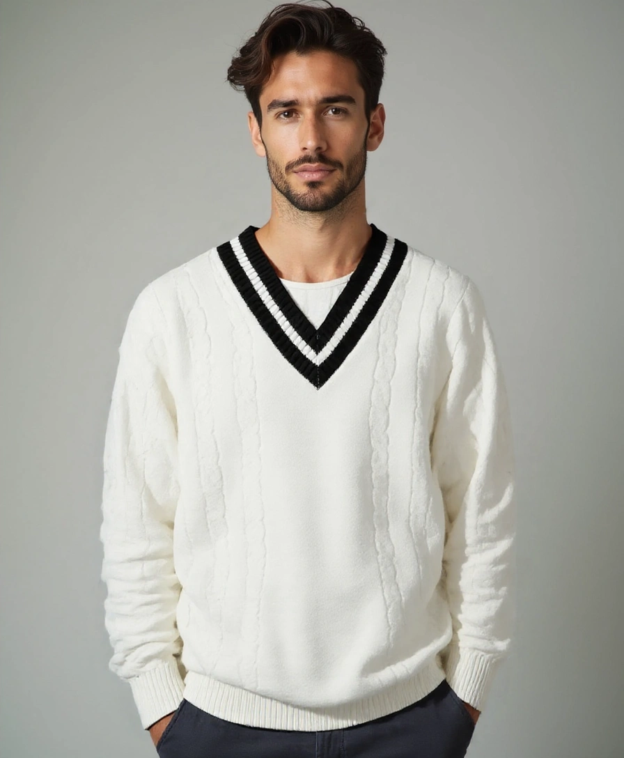 Minimalist Sketch with V-Neck - Rowan